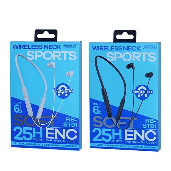REMAX RB-ST01 sans fil Sports Neckband Écouteurs noir