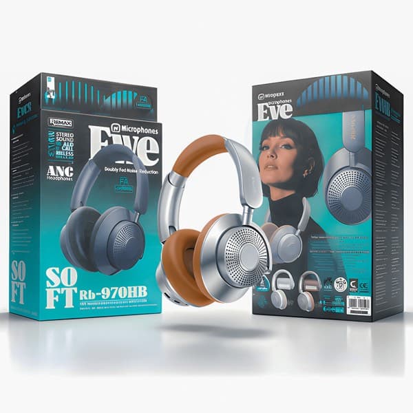 REMAX RB-970HB Surge Noise Cancelling sans fil Casque Brown