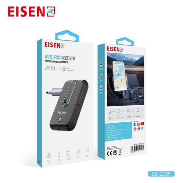Eisen EZ2035 Bluetooth 5.3 sans fil Audio Receiver Portable Adaptateur