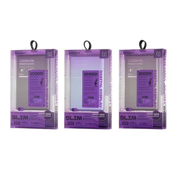 REMAX Vocard Pro Series 10000mAh 20W Metal Magnetic sans fil Charging Batterie externe avec Digital Display RP
