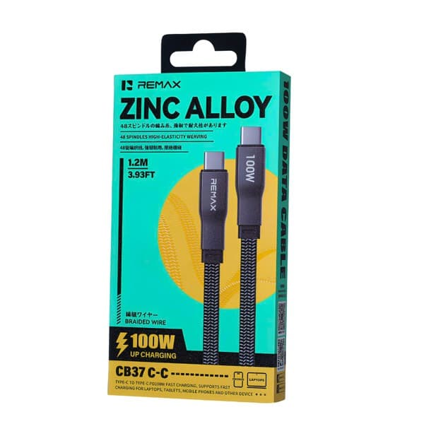 REMAX Pisces Series Zinc Alloy Braided USB-A to USB-C Câble de données CB37 1.2M