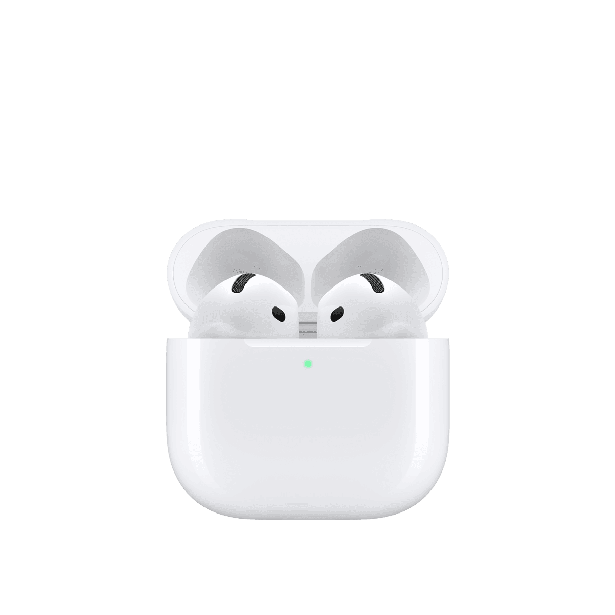 Apple AirPods 4 et leur boîtier de charge, visuel officiel Apple