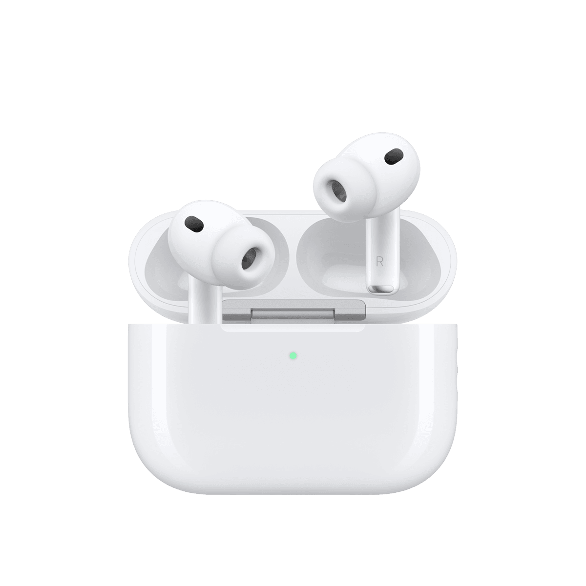 Apple AirPods Pro 3 et leur boîtier de charge, visuel officiel Apple