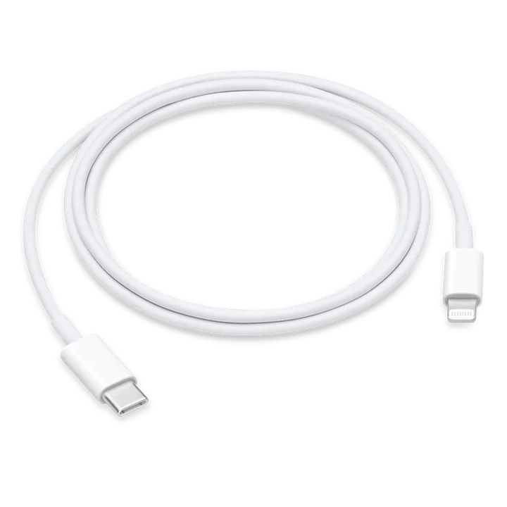 Câble Apple USB-C vers Lightning blanc, visuel officiel