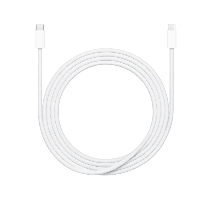 Câble de charge Apple USB-C vers USB-C tressé de 2 mètres, visuel officiel