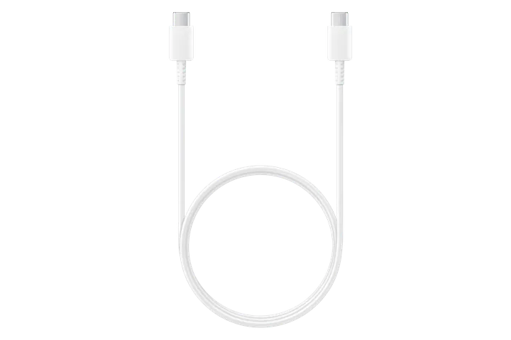 Câble Samsung USB-C vers USB-C blanc de 1 mètre, visuel officiel
