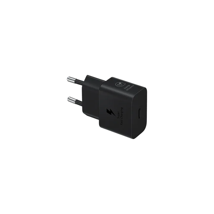 Chargeur secteur Samsung 25 W USB-C noir, visuel officiel