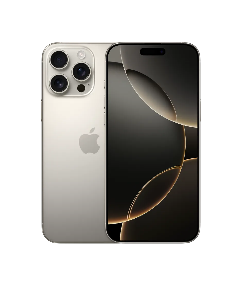 iPhone 16 Pro Max titane naturel (visuel officiel)