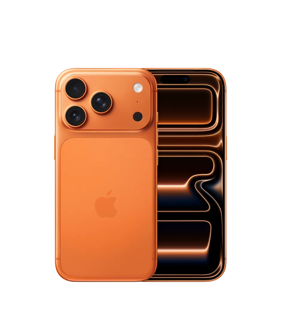 iPhone 17 Pro Max orange cosmique (visuel officiel)