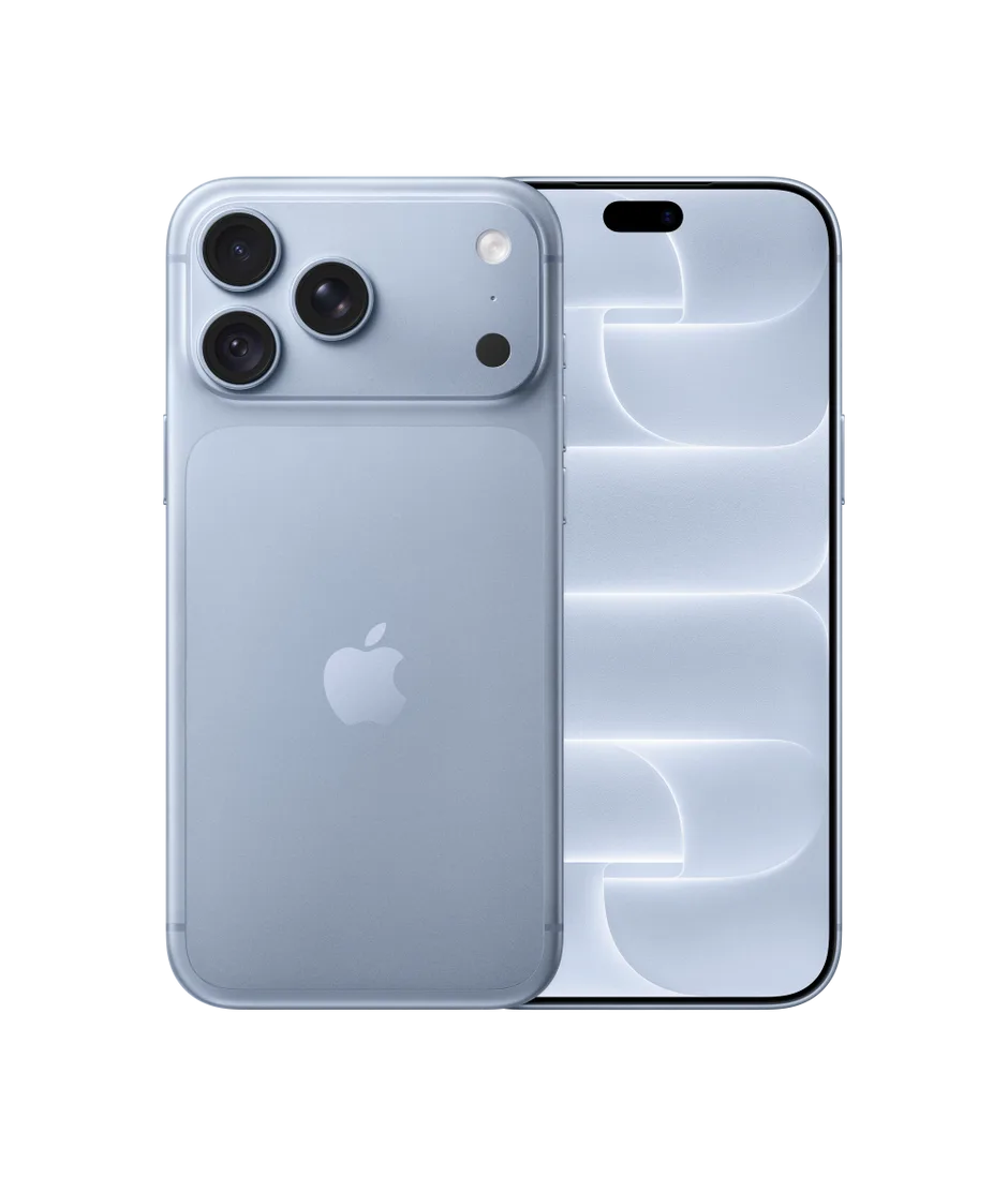 iPhone 18 Pro Max glacier, dos et écran (visuel officiel Apple)