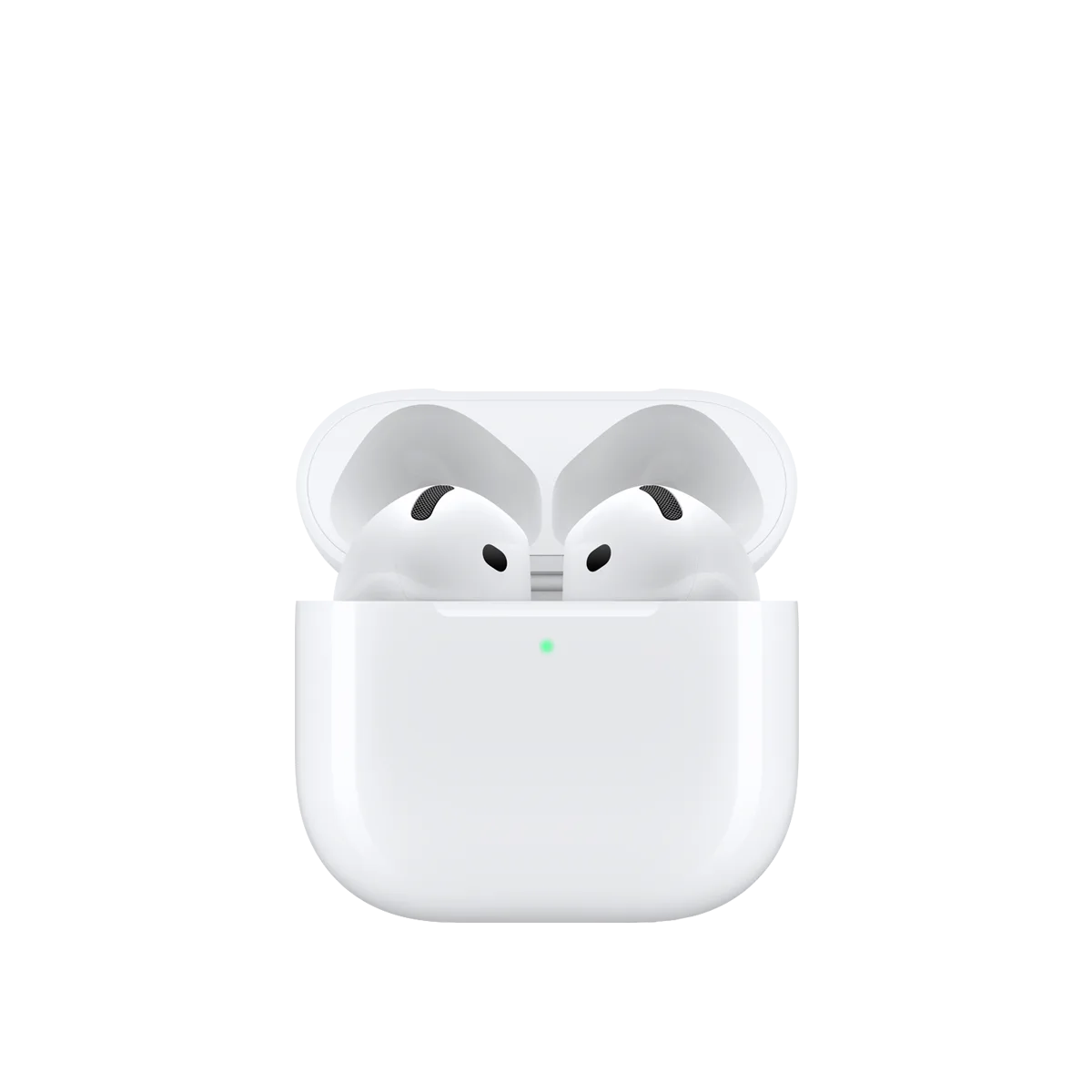 Apple AirPods 4 et leur boîtier de charge, visuel officiel Apple