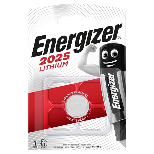 Energizer CR2025 Button Cell Battery (1 Pack / 2 pcs)